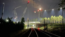 Setzungsmessung Autobahn Gleise